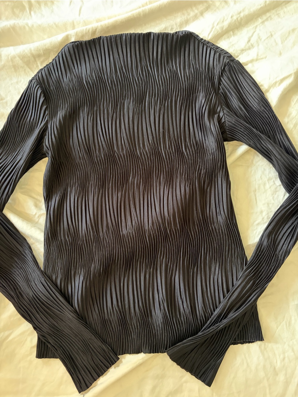 & Other Stories Pleated Black Top